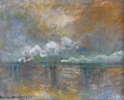 チャーリング・クロス・ブリッジ、霧の中の煙、1902 作： Claude Monet